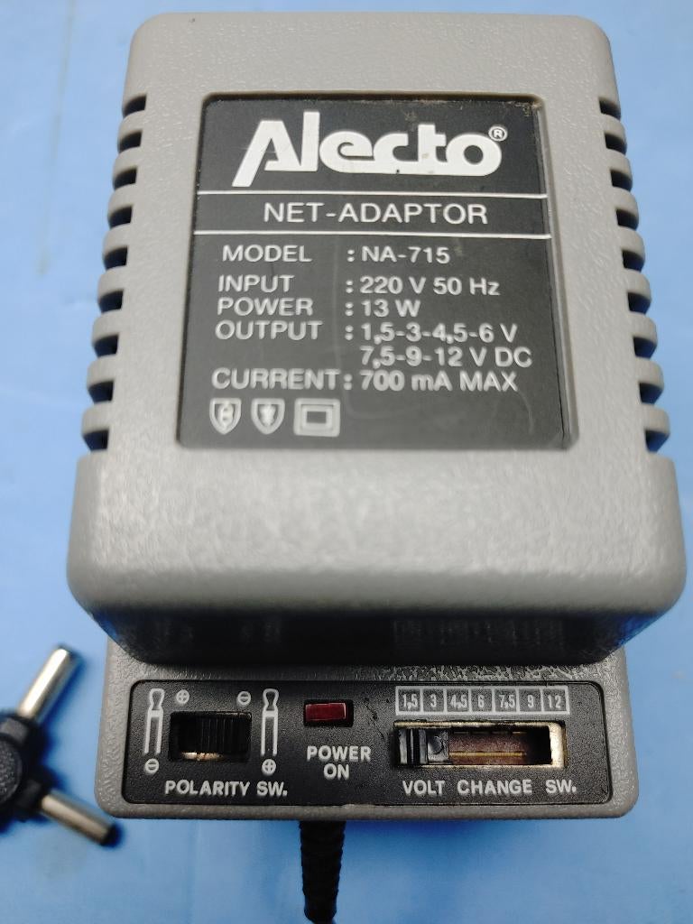 Alecto Stroom Net Adapter div spanningen zie fotos, Ophalen of Verzenden, Zo goed als nieuw