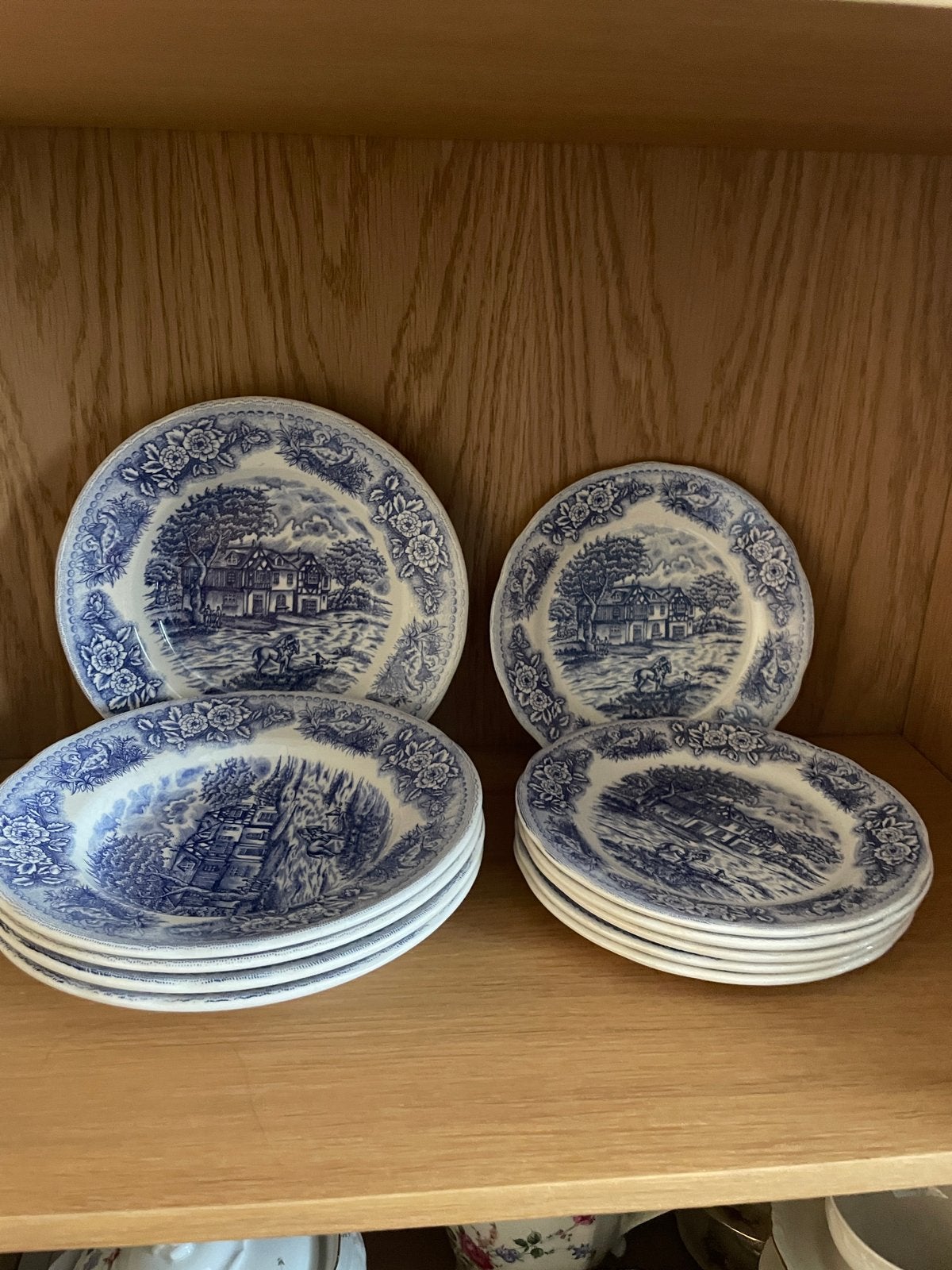 Vintage CP Ironstone English Style Servies - Blauw/Wit, Antiek en Kunst, Antiek | Porselein, Ophalen of Verzenden