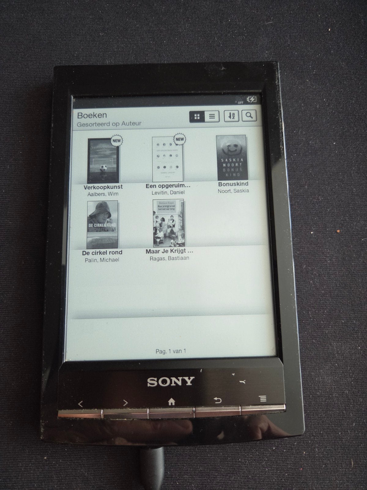 Sony Reader PRS-T1 e-reader ZGAN + 2GB microSD, Ophalen of Verzenden, Zo goed als nieuw, 4 GB of minder, Sony
