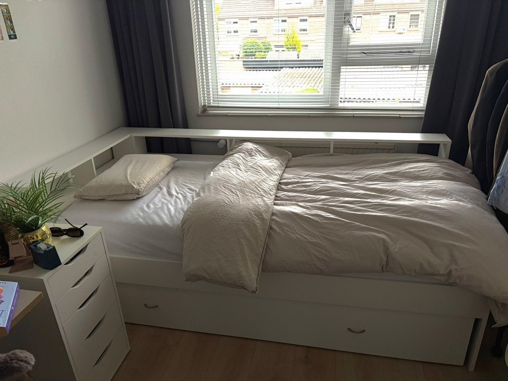 Eenpersoons bed met onderschuif bed, Ophalen, Gebruikt, 90 cm, Eenpersoons