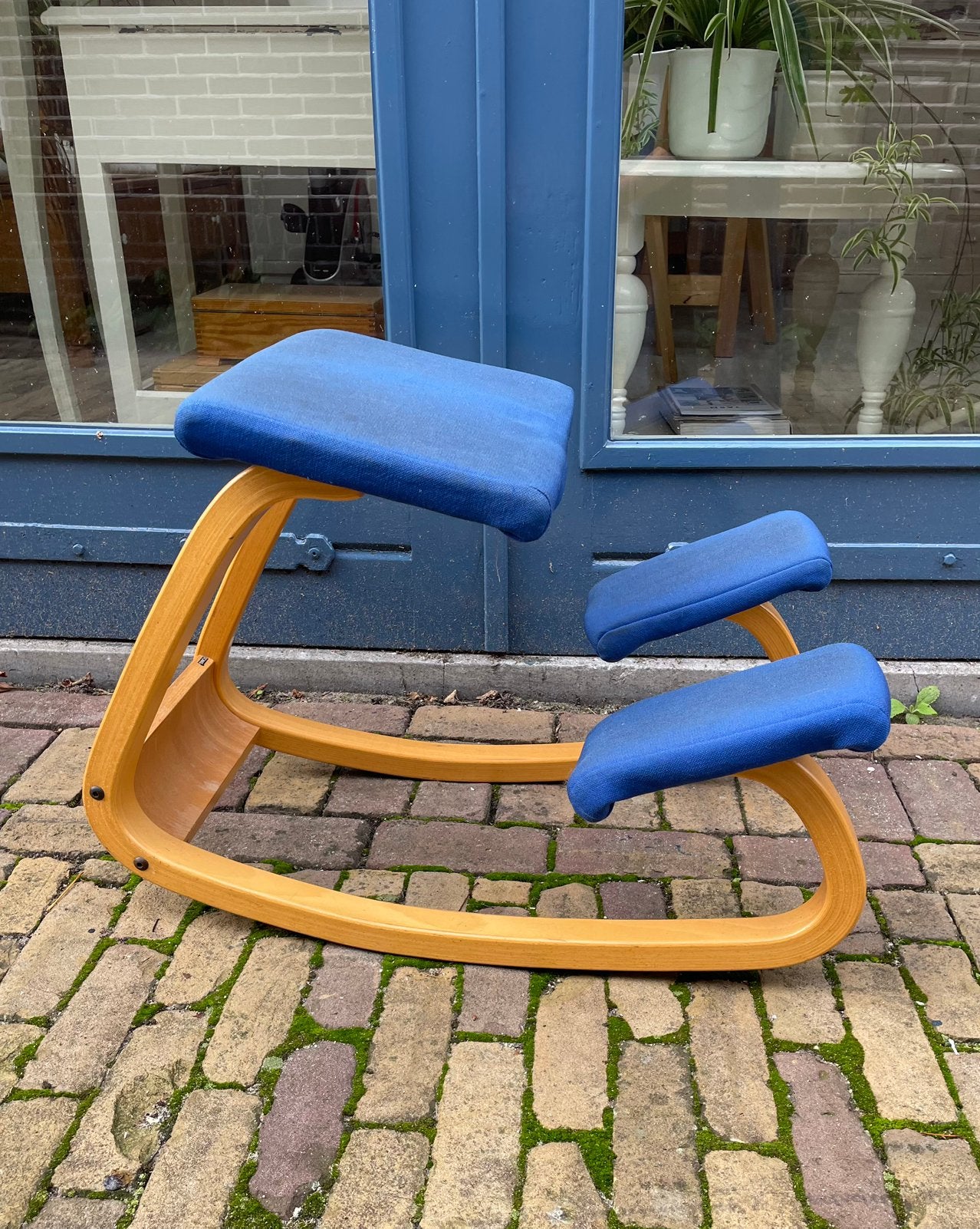 Ergonomische Stokke stoel, Huis en Inrichting, Ophalen, Gebruikt, Blauw, Stokke