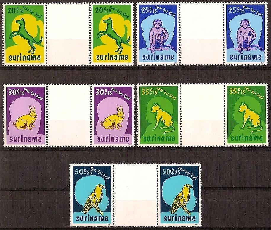 Suriname 102/6 BP postfris Kinderpostzegels Brugparen 1977, Ophalen of Verzenden, Postfris