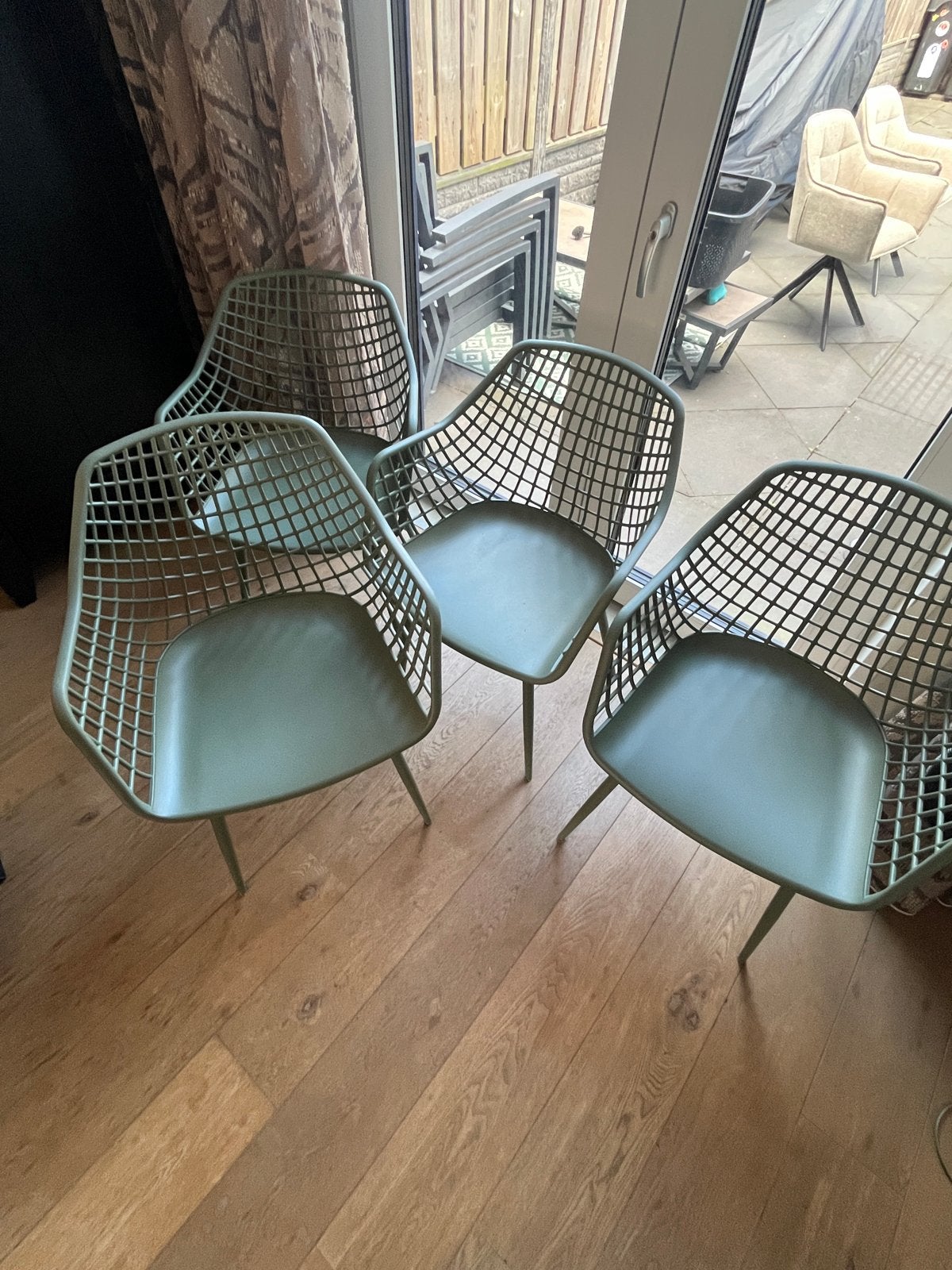 Kwantum tuinstoelen groen - ook als eetkamerstoel, Tuin en Terras, Ophalen, Gebruikt, Kunststof