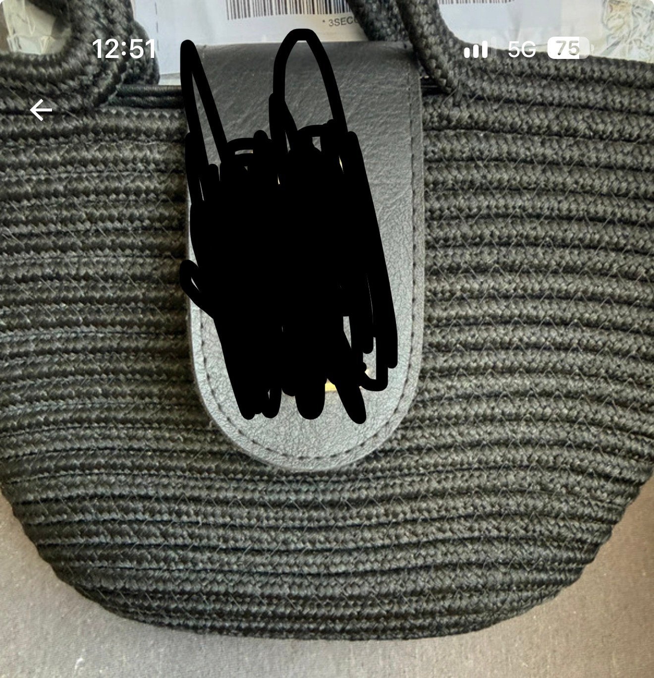 Super gave tas van touw. Nieuw, Ophalen of Verzenden, Nieuw, Zwart, Schoudertasje