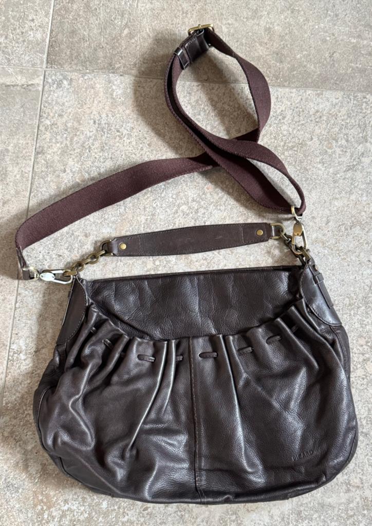 Picard tas leer, Ophalen of Verzenden, Zo goed als nieuw, Bruin, Shopper