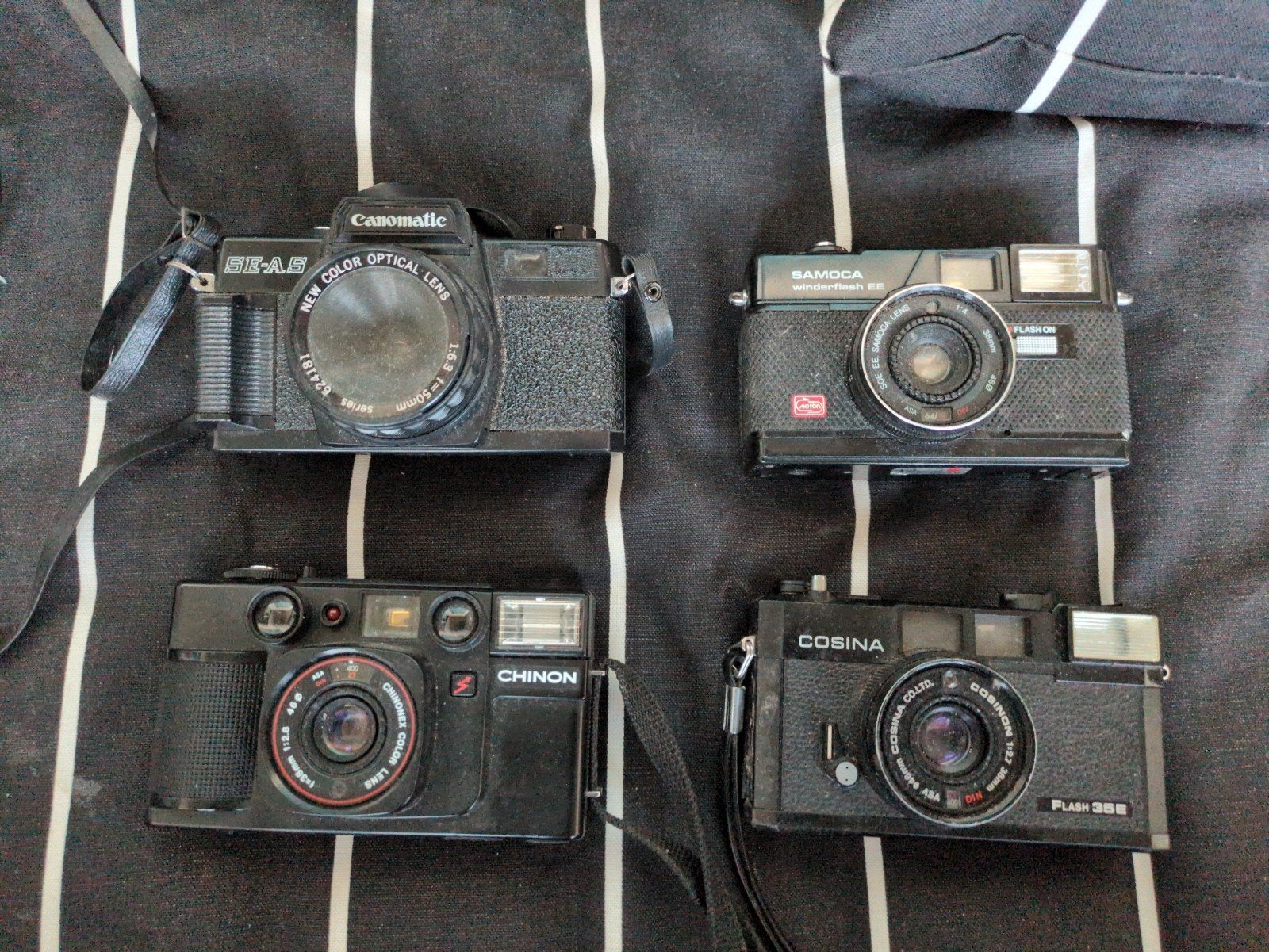 Vintage Analoge Camera's - Chinon, Samoca, Cosina, Canomatic, Ophalen of Verzenden, Niet werkend, Compact, Overige Merken