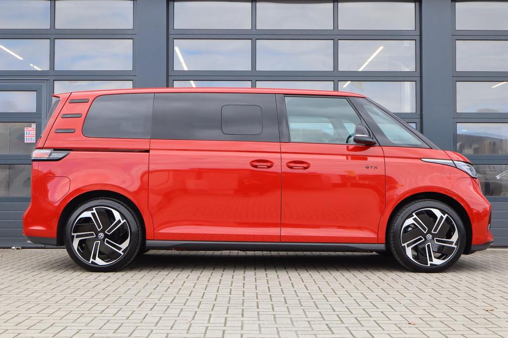 Volkswagen ID. Buzz GTX Limited Edition 340pk 86 kWh LWB 7p., Auto's, 12 maanden, Zwart, 7 stoelen, 340 pk