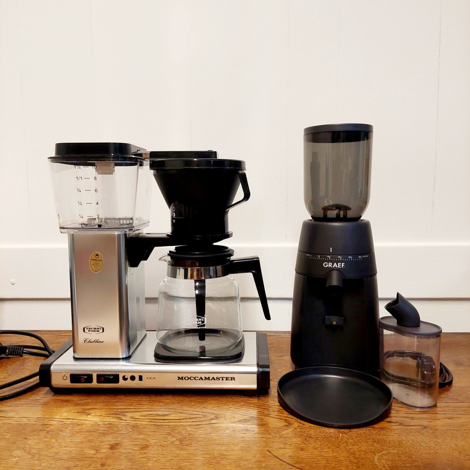 Moccamaster Koffiezetapparaat met Graef Koffiemolen, Witgoed en Apparatuur, Ophalen