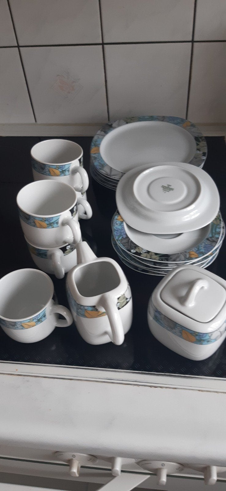 Mooi koffie servies 5 pers z.g.a.n., Ophalen of Verzenden, Zo goed als nieuw, Porselein, Overige stijlen