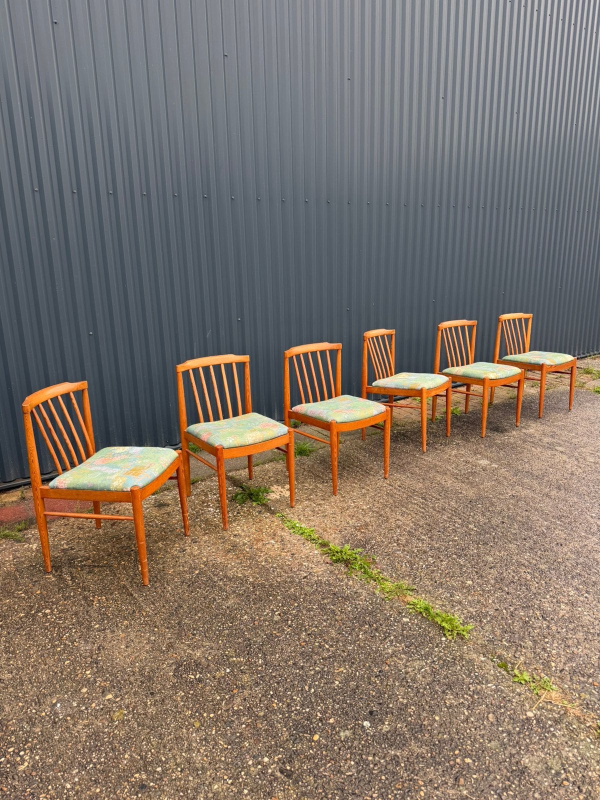 6 x vintage eetkamerstoelen stoelen, Ophalen, Gebruikt, X, V