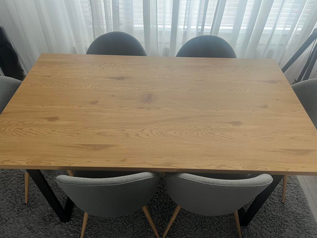 Eettafel, Huis en Inrichting, Tafels | Eettafels, Ophalen, Gebruikt, 50 tot 100 cm, Vijf personen of meer
