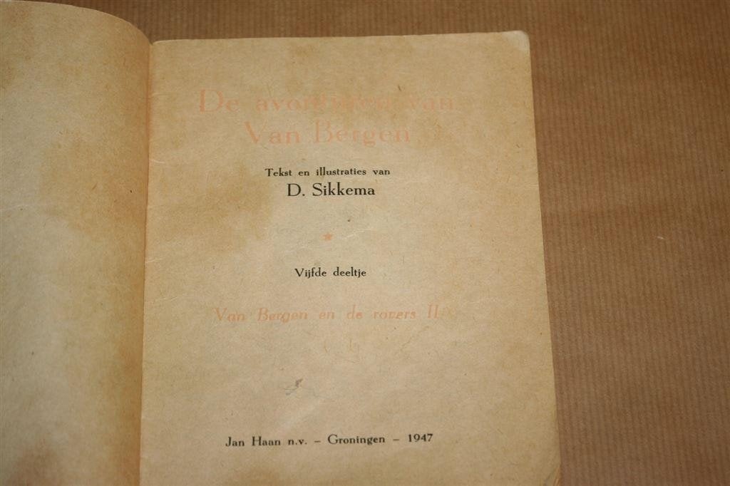 Van Bergen en de Rovers II — Vintage Deel 5, Sikkema 1947, Ophalen of Verzenden, Gelezen