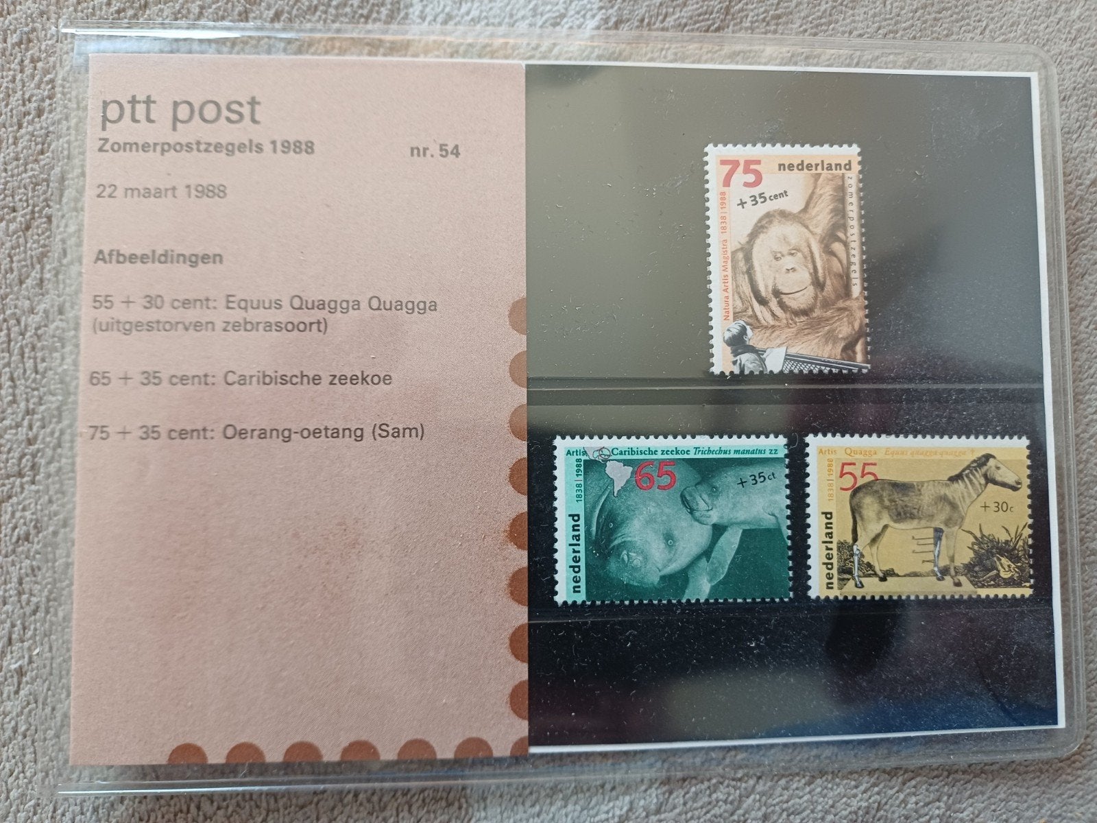 Zomerpostzegels 1988 - Mens en Dierentuin, Postzegels en Munten, Postzegels | Nederland, Ophalen of Verzenden, Na 1940, Postfris