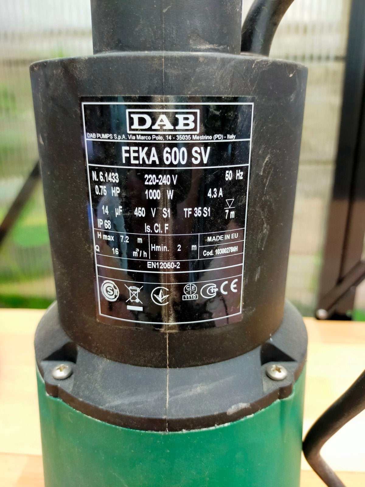 DAB FEKA 600 vuilwater Dompelpomp - Slechts 2x gebruikt, Tuin en Terras, Waterpompen, Ophalen of Verzenden, Zo goed als nieuw