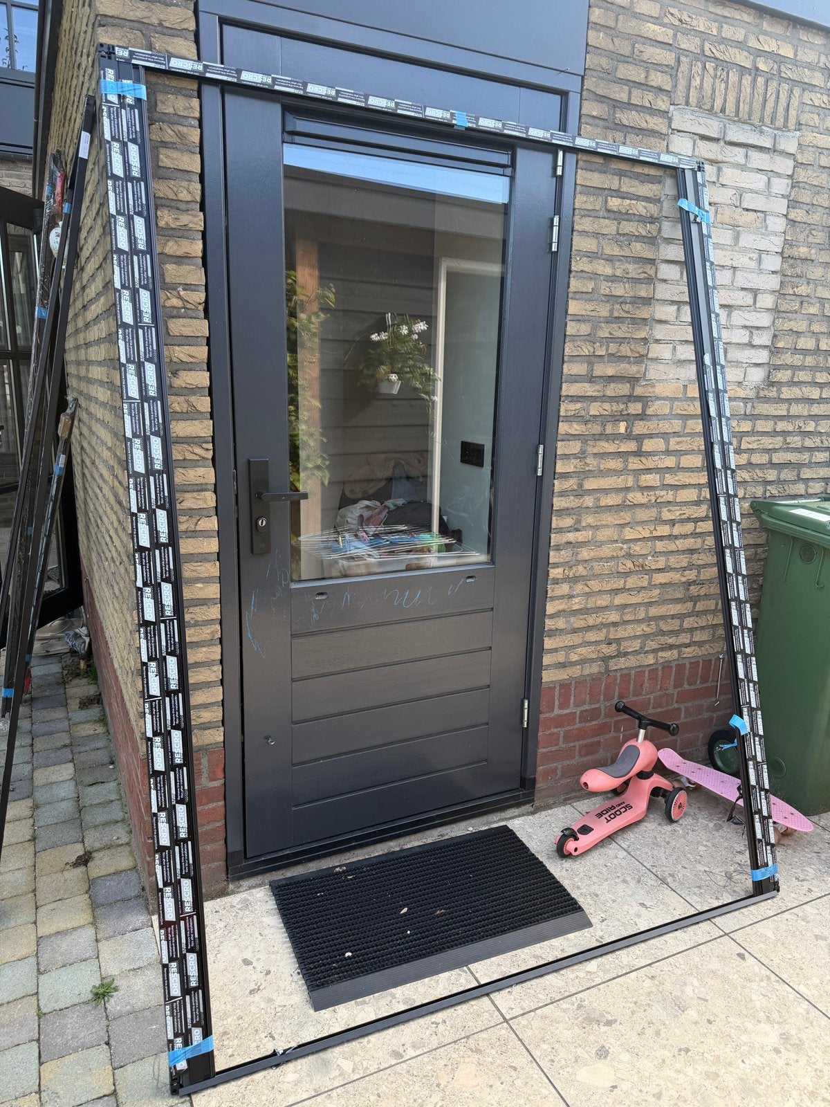 Nieuwe dubbele hordeur, 219,4 cm hoog, 171, 3 cm breed, Doe-het-zelf en Verbouw, Hordeur, Nieuw, Ophalen of Verzenden, 120 cm of meer