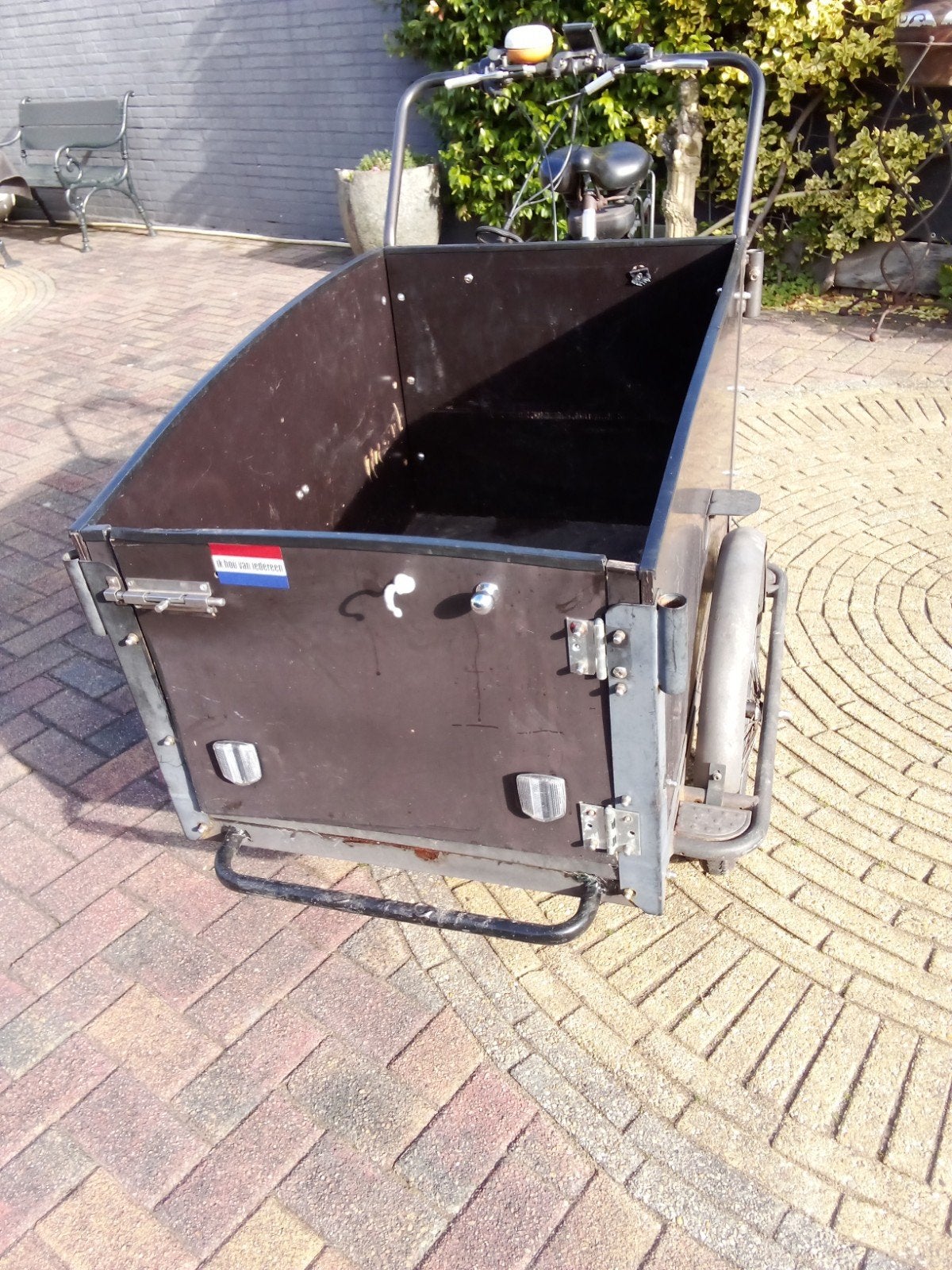 Troy electrischeh bakfiets, 4 kinderen of meer, Gebruikt, Elektrisch, Ophalen