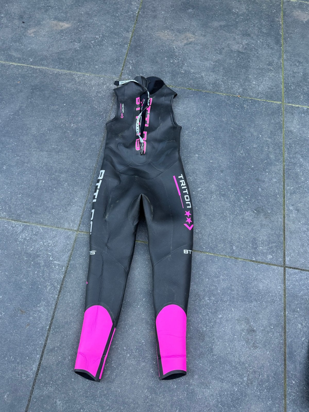 Dames mouwloos zwem wetsuit - BTTLNS Triton, Kleding | Dames, Ophalen of Verzenden, Zo goed als nieuw, Zwart, Overige typen