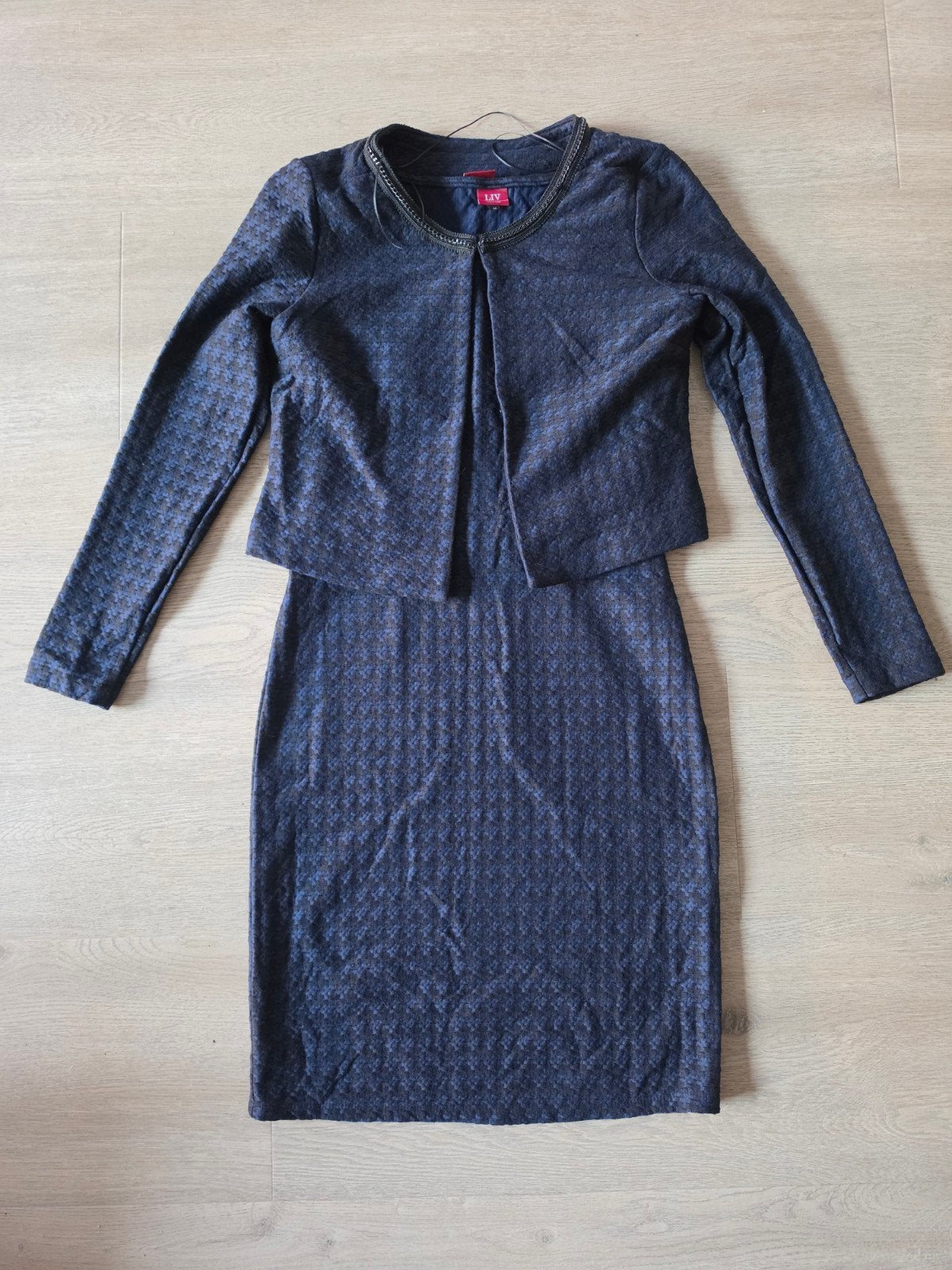 Donkerblauw pakje maat 38, Kleding | Dames, Maat 38/40 (M), Blauw, Ophalen of Verzenden, Zo goed als nieuw