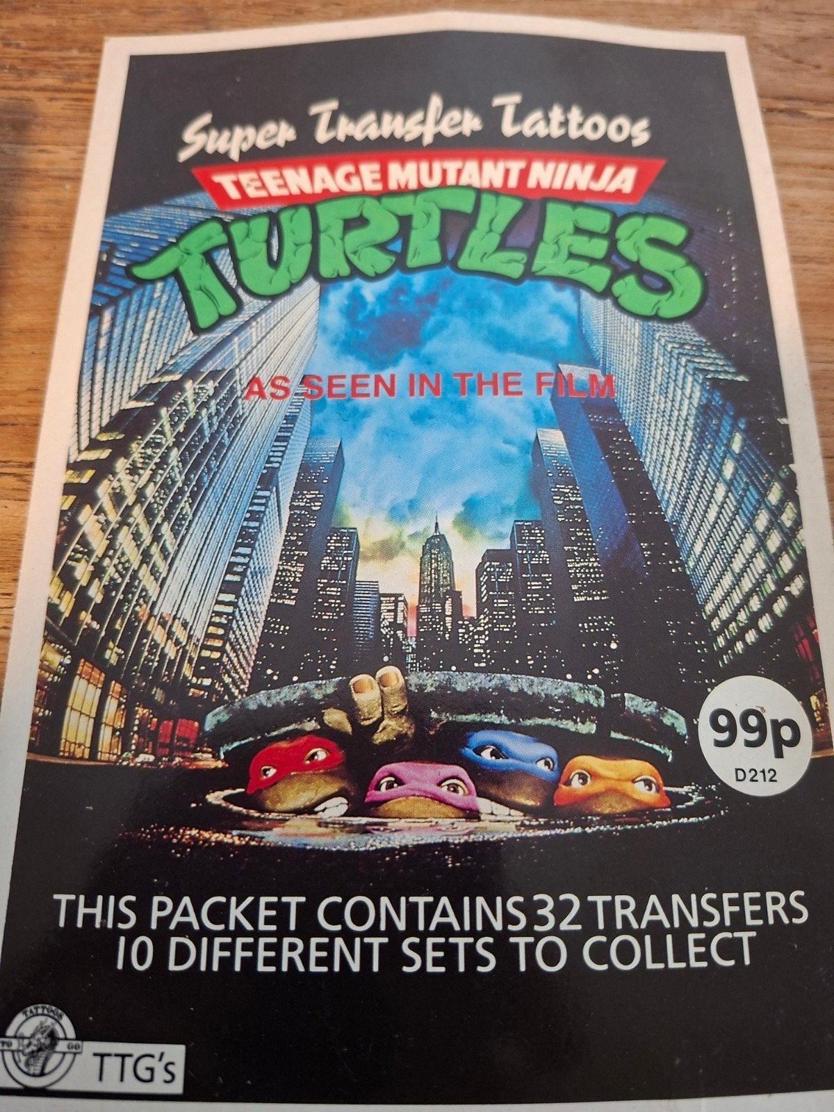 Vintage Ninja Turtles Tattoos - 26 stuks, Ophalen of Verzenden, Nieuw