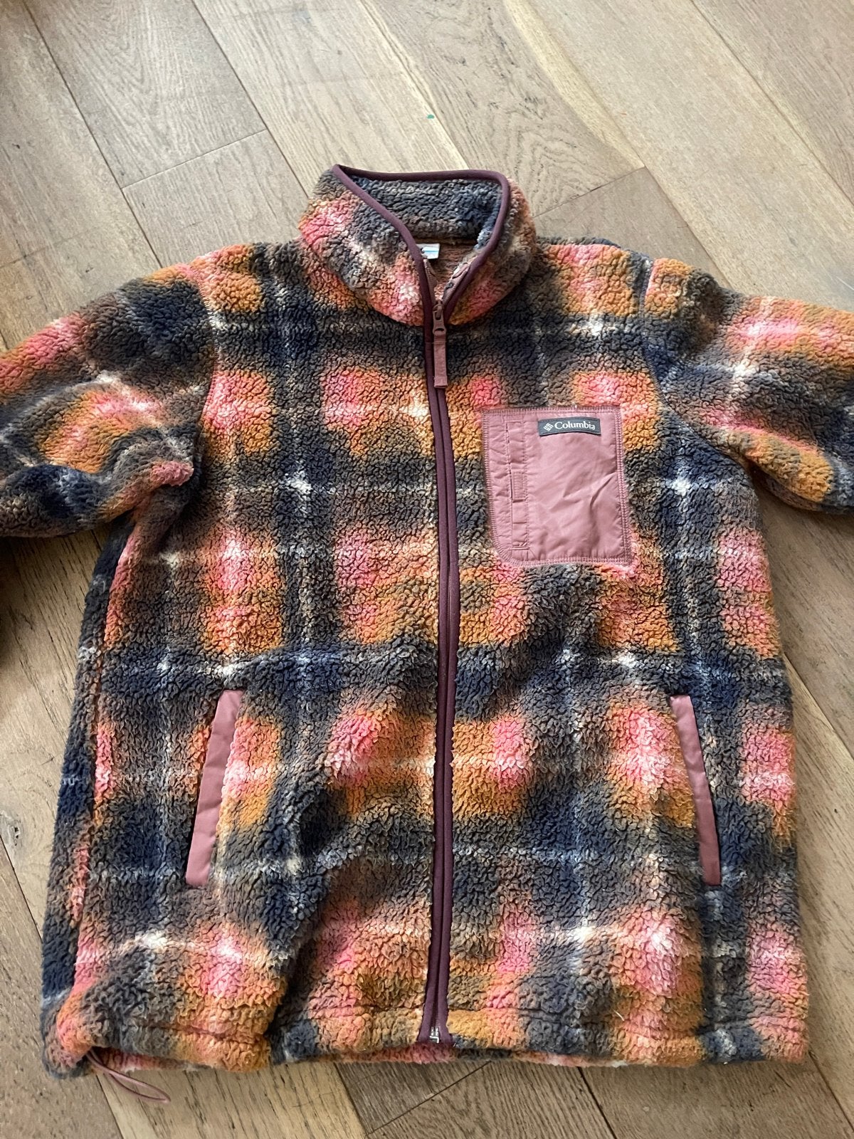 Columbia Dames Warme Jas - Geruit Fleece Vest Maat L, Ophalen of Verzenden, Zo goed als nieuw, Maat 42/44 (L), Meerkleurig