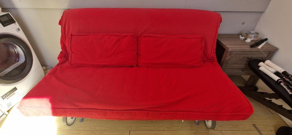 Ikea slaapbank, Ophalen, Tweepersoons, 140 cm, Zo goed als nieuw