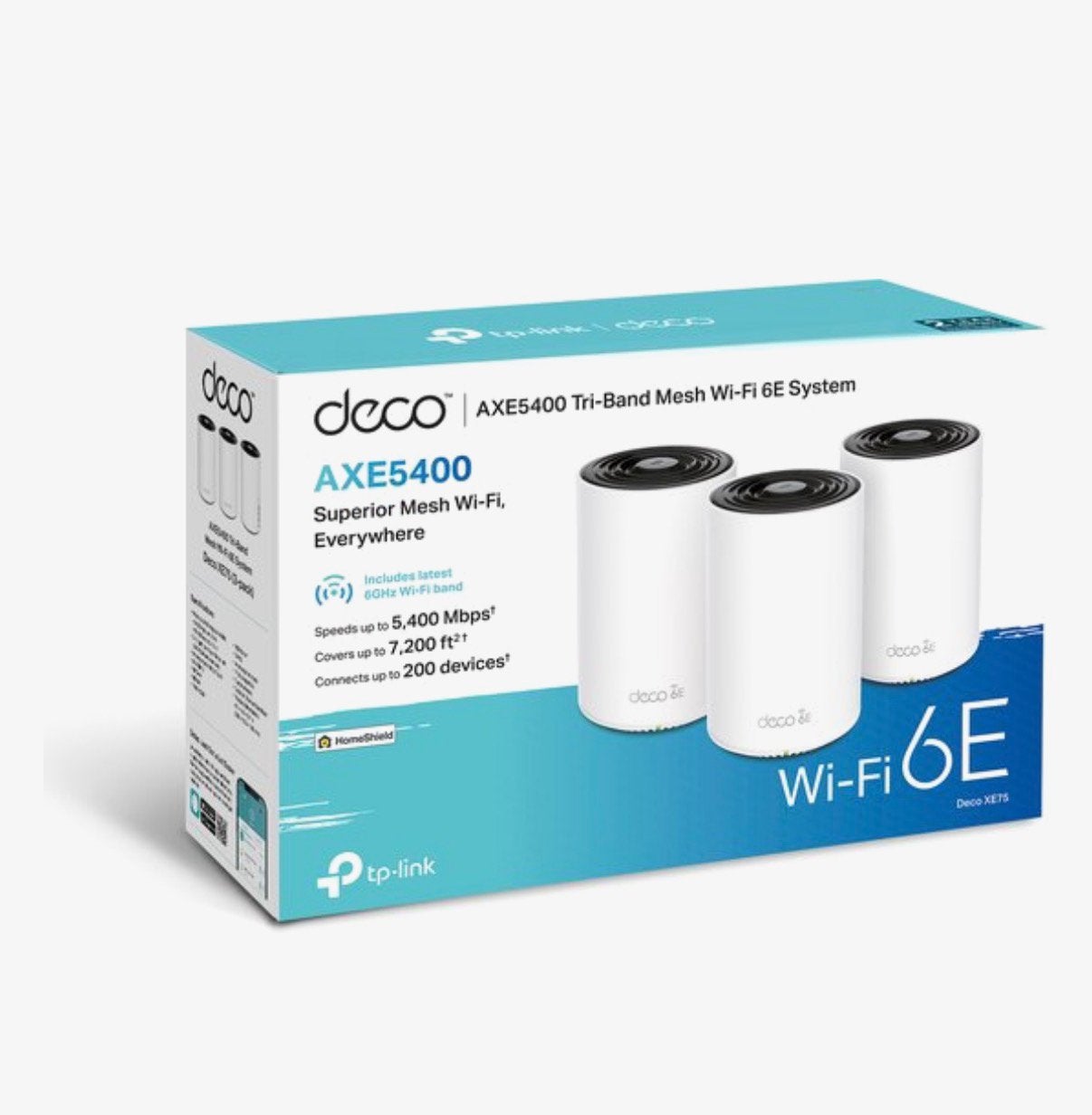 TP-Link Deco XE75 3-pack | WiFi 6E Mesh | 5.400 Mbps, Computers en Software, Ophalen of Verzenden, Zo goed als nieuw