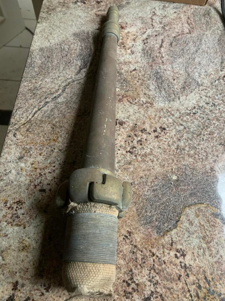 Antieke Koperen Brandweerspuit - Decoratief Stuk, Ophalen of Verzenden, Koper