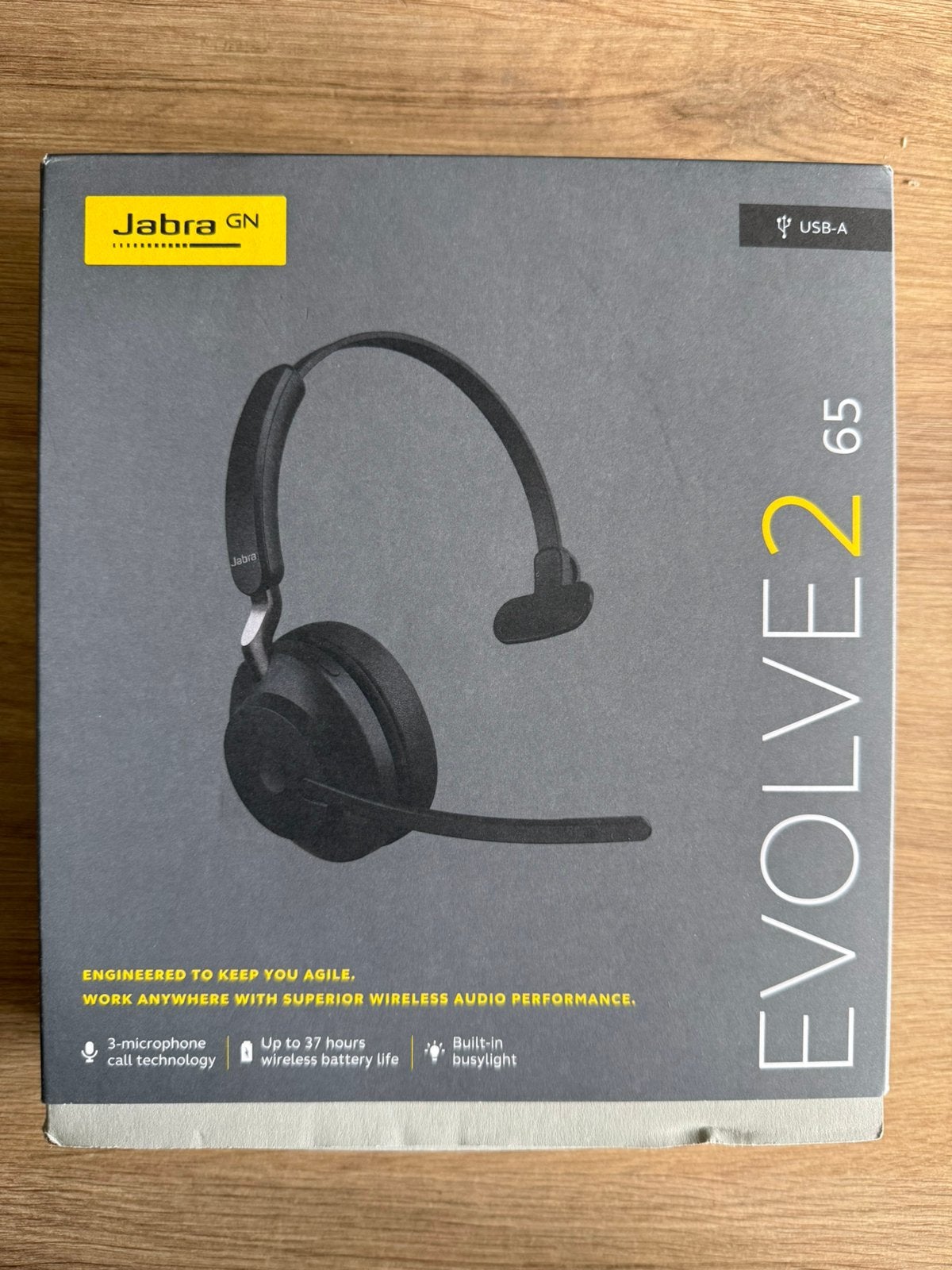 Jabra Evolve2 65 on ear headset, Ophalen of Verzenden, Zo goed als nieuw