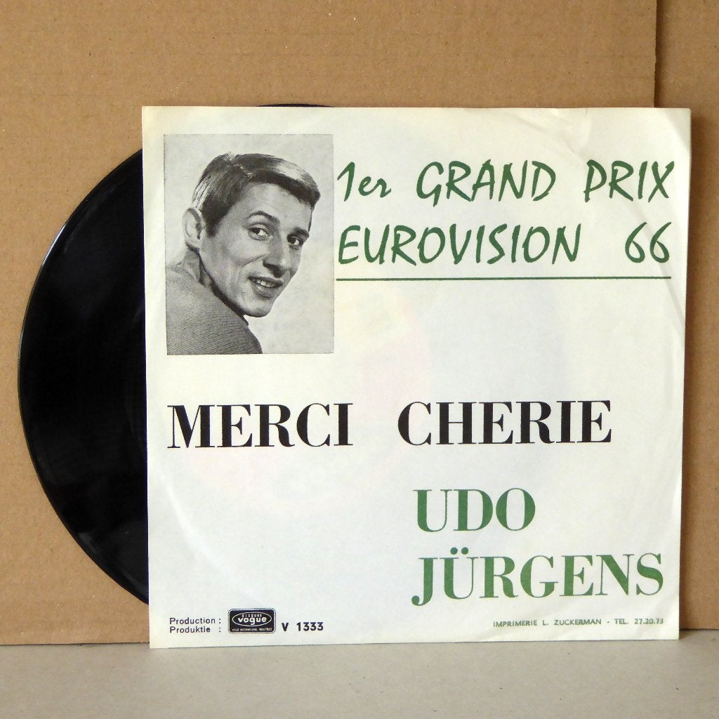 Udo Jürgens - Merci cherie (Songfestival 1966), Gebruikt, 7 inch, Ophalen of Verzenden, Pop