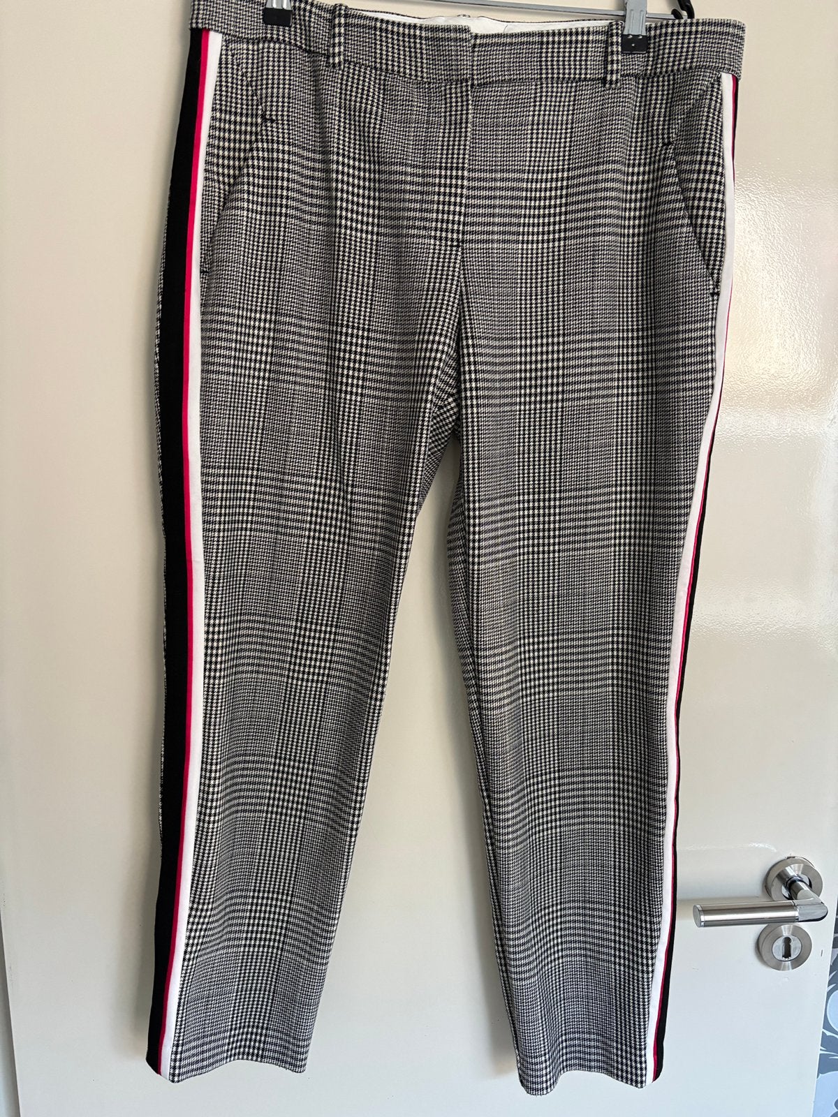 Geruite  broek zwart wit L Five units, Zwart, Maat 42/44 (L), Ophalen of Verzenden, Zo goed als nieuw