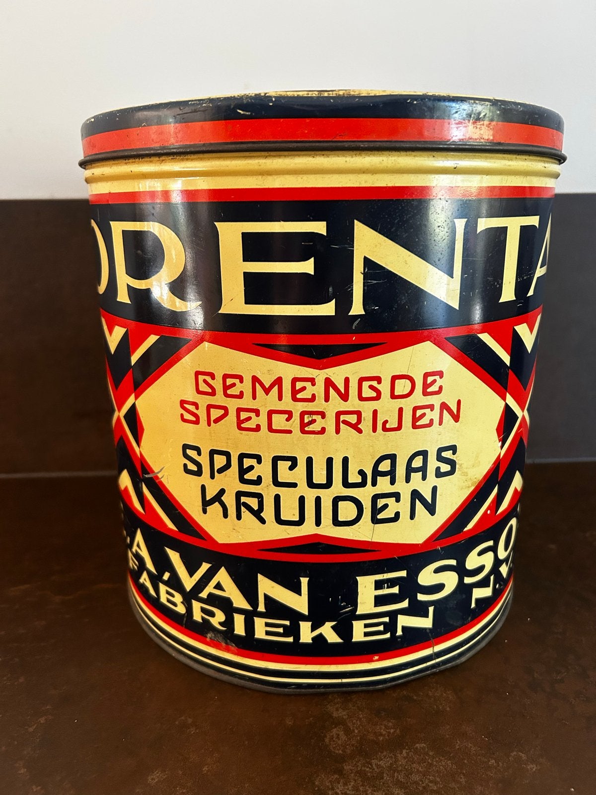 Vintage jaren 20/30 ORENTA Speculaaskruiden Blik - Rotterdam, Verzenden