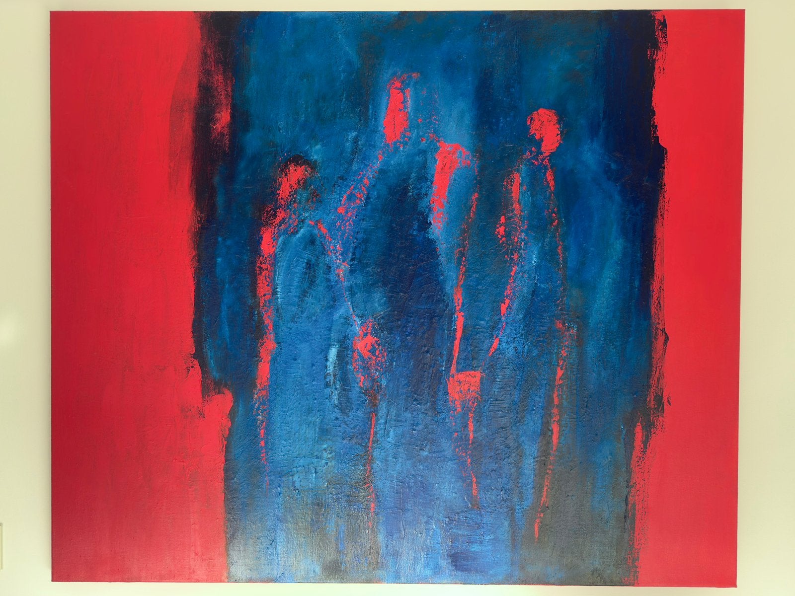 Abstract figuratief schilderij van José van der Varst-de Vos, Ophalen