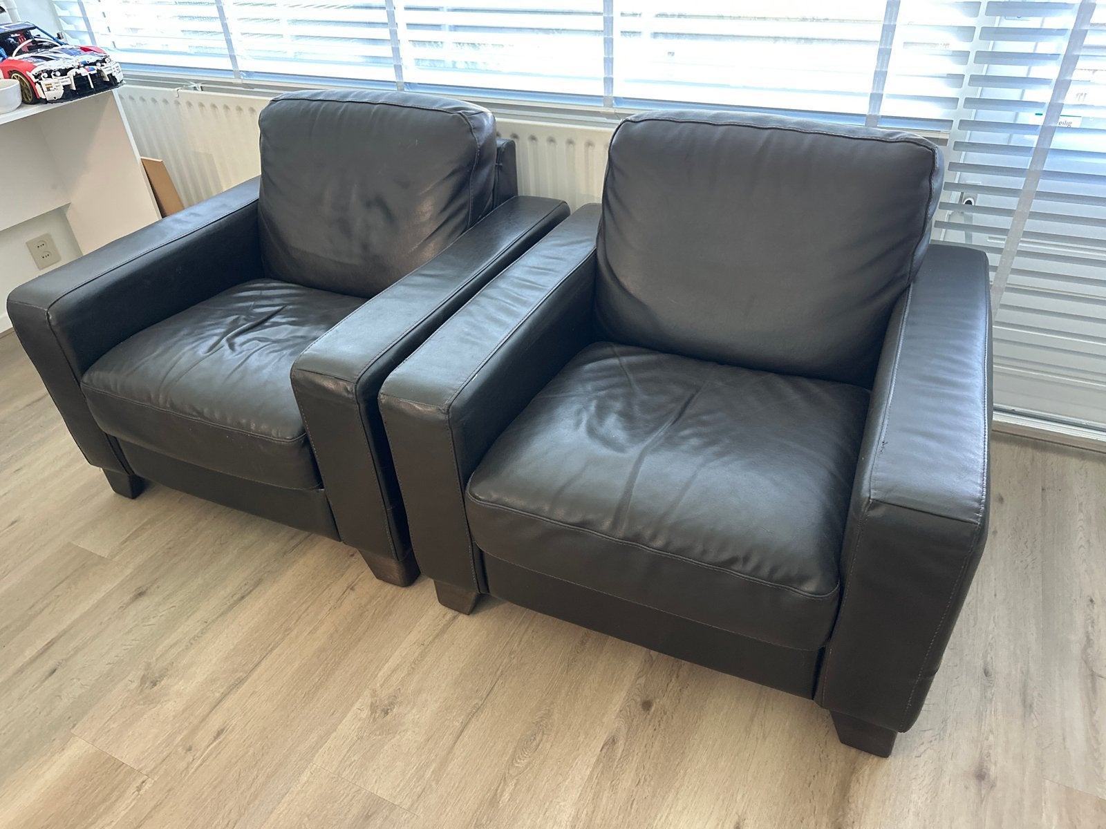 Twee Natuzzi leren fauteuils - Comfort en stijl, Ophalen of Verzenden, Gebruikt, Leer, 75 tot 100 cm