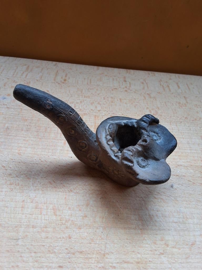 Pre- Colombiaans terracotta Pijp onbeschadigd uniek zeldzaam, Ophalen of Verzenden