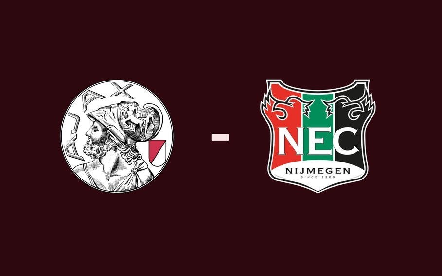 2 kaarten Ajax Nec vak 405 naast elkaar, Twee personen, Oktober