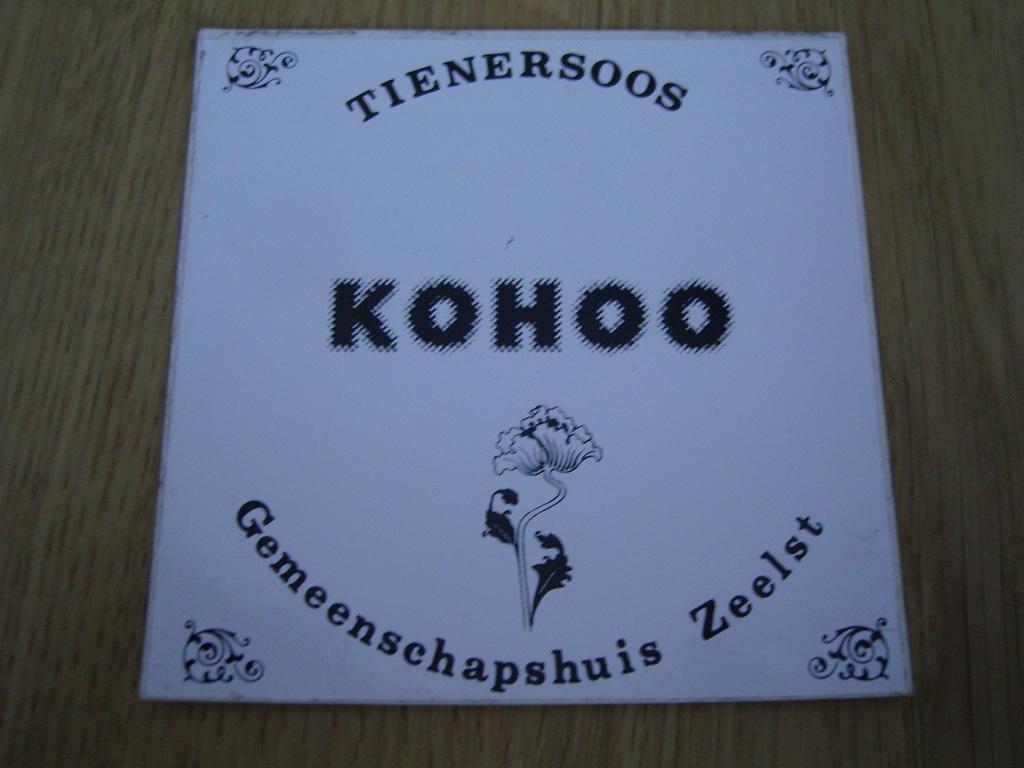 sticker veldhoven zeelst tienersoos KOHOO gemeenschapshuis, Ophalen, Zo goed als nieuw