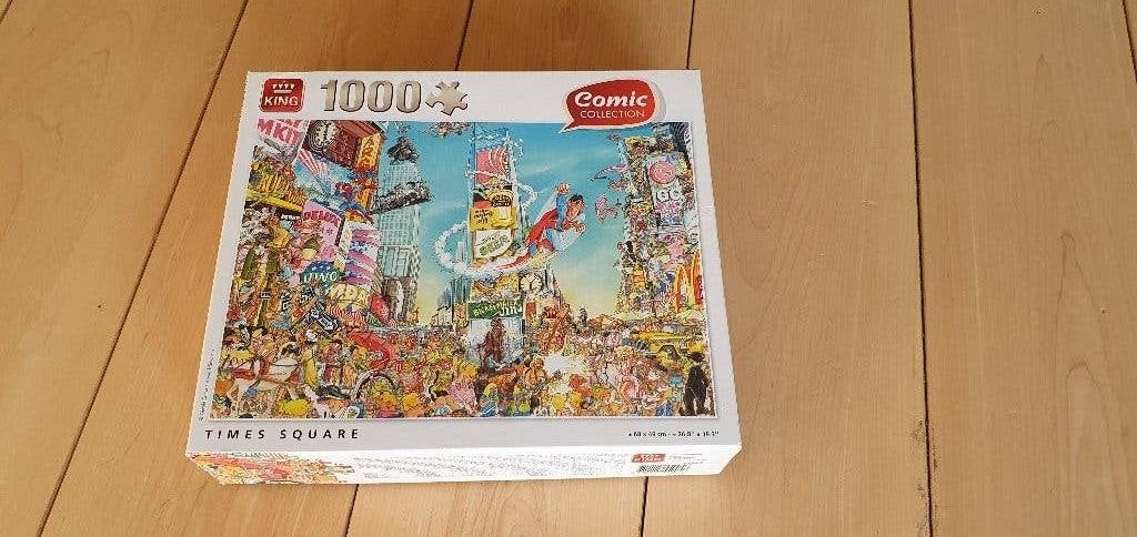 King Comic Collection Times Square 1000 stukjes puzzel, Hobby en Vrije tijd, Ophalen of Verzenden, 500 t/m 1500 stukjes, Gebruikt