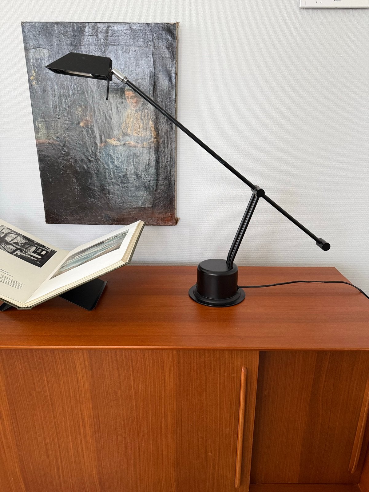 Massive Bureaulamp Zwart - Vintage Design, Huis en Inrichting, Gebruikt, Overige merken, Vintage, Overige fittingen