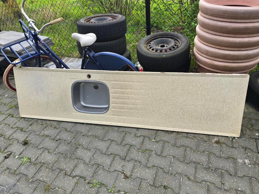 Keukenblad met spoelbak. GRATIS OPHALEN, Ophalen of Verzenden