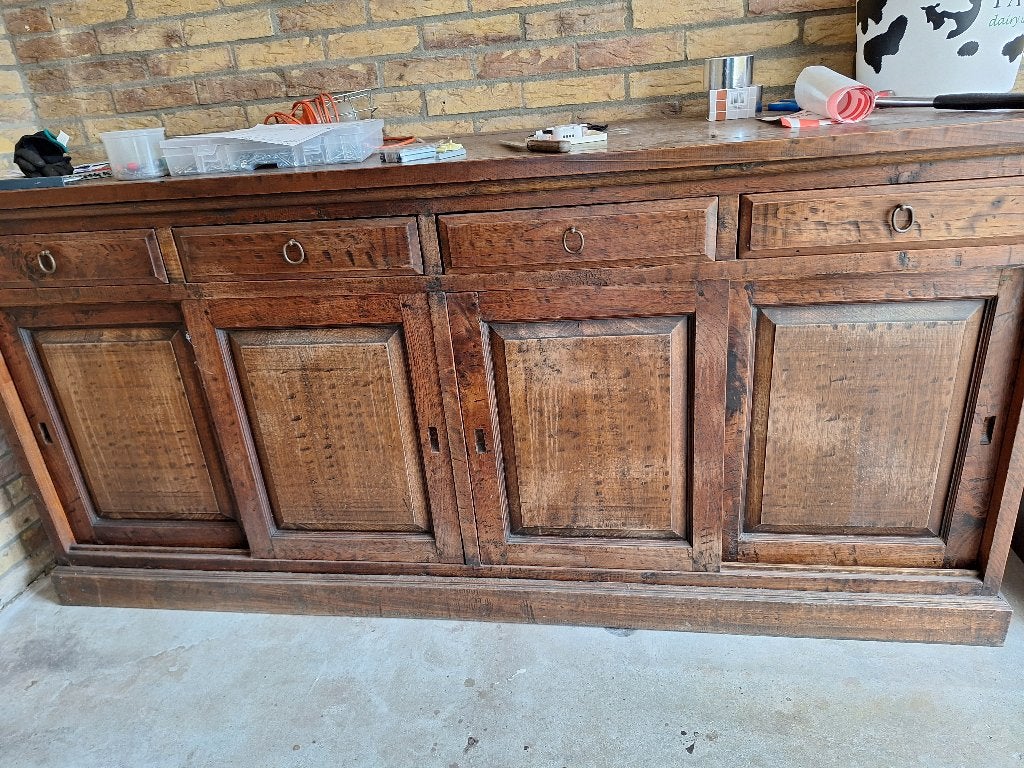 Dressoir teakhout - gratis, Huis en Inrichting, Ophalen, Gebruikt, Met deur(en), 150 tot 200 cm