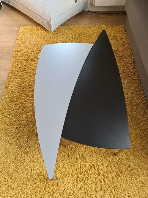 TE KOOP:Salontafelset grijs/zwart:Bree’s New World Ying Yang, Ophalen, Minder dan 50 cm, Gebruikt, 100 tot 150 cm