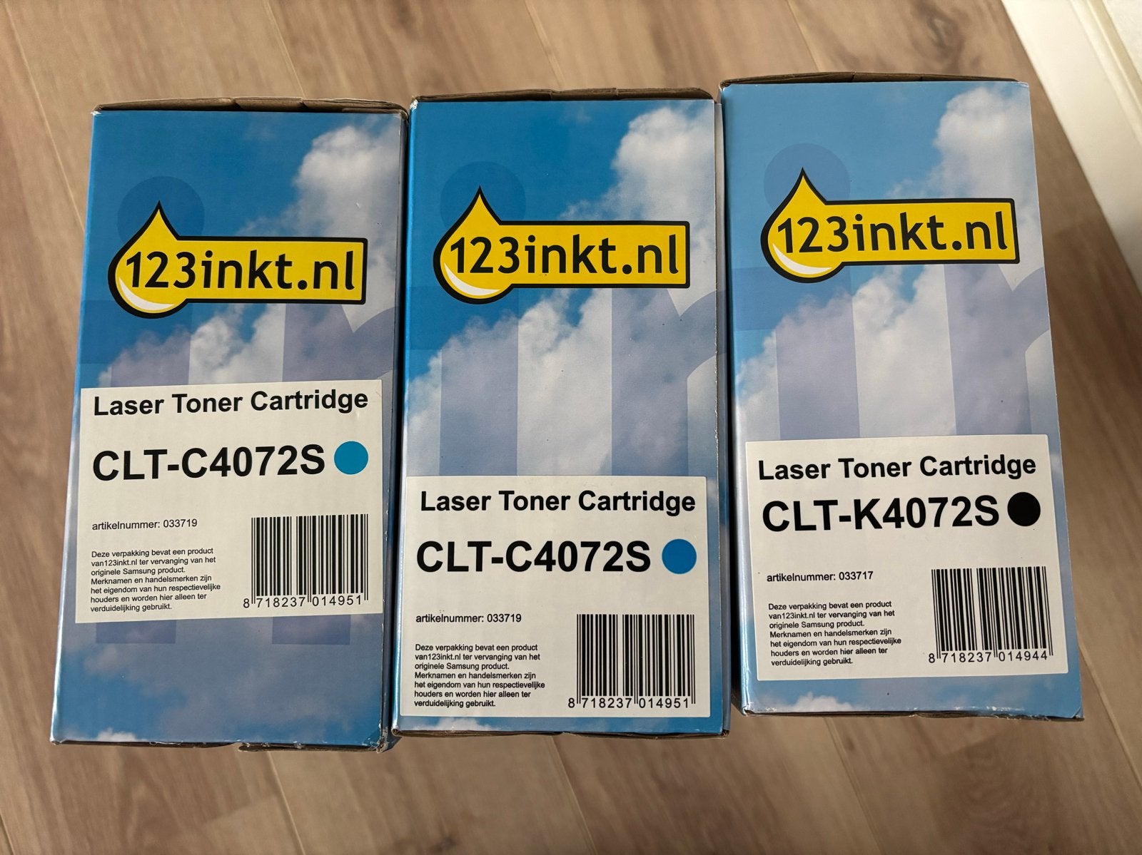 Laser Toner Cartridges (2x Blauw, 1x Zwart), Ophalen of Verzenden, Nieuw, Toner