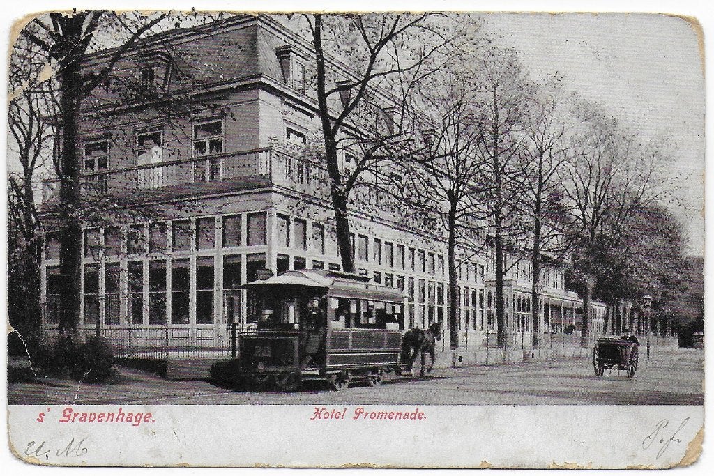 s Gravenhage Hotel Promenade Oude Ansichtkaart (B6435 ), Ophalen of Verzenden, Voor 1920, Gelopen, Zuid-Holland