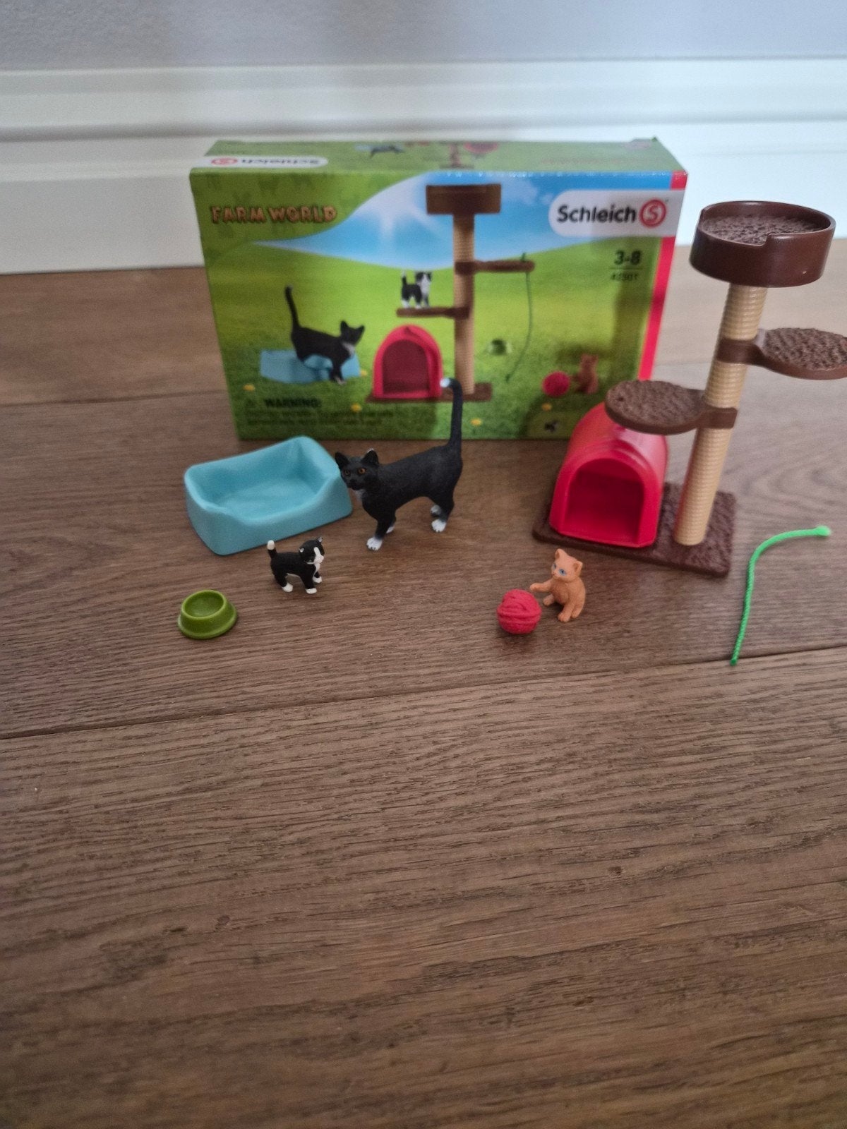 Schleich Farm World Katten Speelset met Krabpaal 42501, Ophalen of Verzenden, Zo goed als nieuw