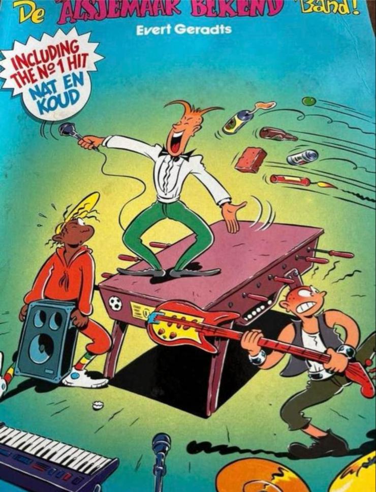 De Als Je Maar Bekend Band! - Evert Geradts stripboek, Eén stripboek, Ophalen of Verzenden, Gelezen