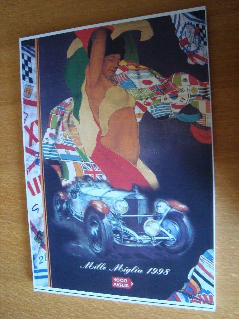 Mille miglia 1998 plaat 42-30 cm, Ophalen of Verzenden, Nieuw, Auto's