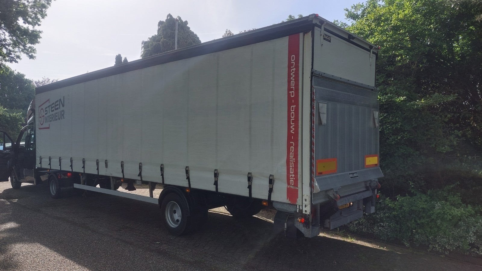 BE Trailer 7 ton schuifzeilen en laadklep, Ophalen of Verzenden, Gebruikt