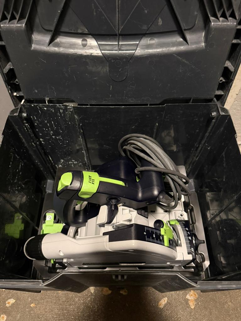 Festool invalzaag, Ophalen, Gebruikt