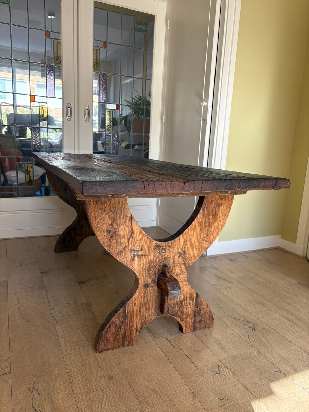 Antieke eikenhouten kloostertafel, Ophalen
