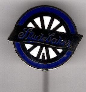 STUDEBAKER blauw/wit email op zilverkl auto speldje( D_054 ), Verzamelen, Verzenden, Nieuw, Transport, Speldje of Pin